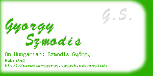 gyorgy szmodis business card